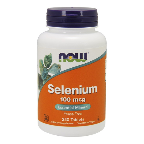 Now Foods Selenium 100mcg Selenium Supports Immune System Health Hair Skin & Nails 250 Tablets