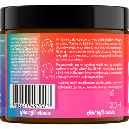 OnlyBio Hair in Balance Sheet Mask 200ml