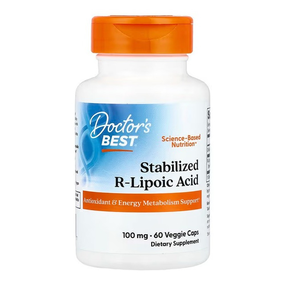 Doctor's Best Stabilizowany kwas R-liponowy, 100mg Kapsułki 60 kapsułek