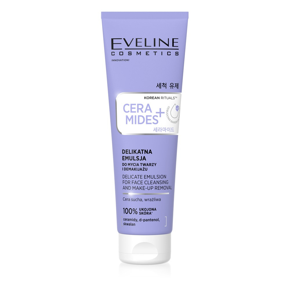Eveline Cosmetics Korean Rituals Ceramides+ Delicate Emulsion For Face Cleansing And Make-Up Removal 140ml