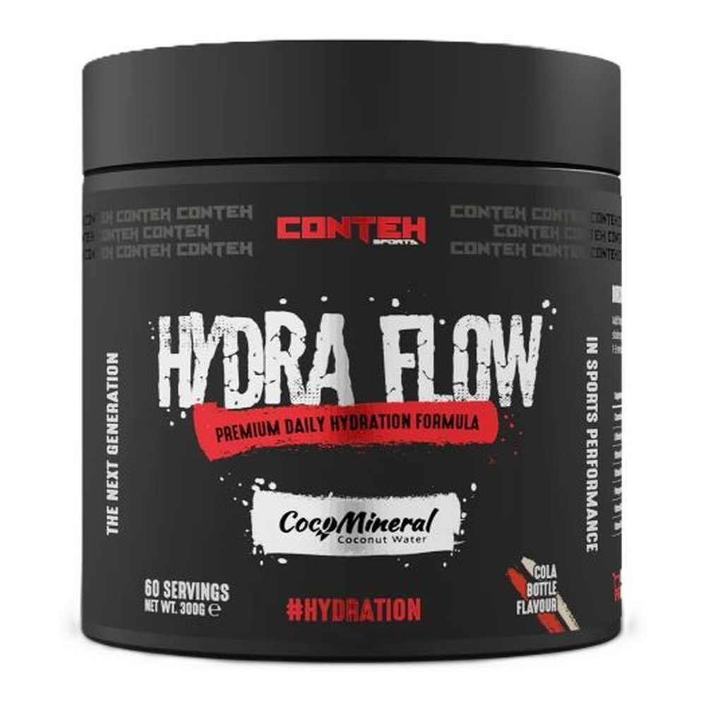 Conteh Sports Hydra Flow Electrolyte Powder for Hydration Cola Bottle 300g