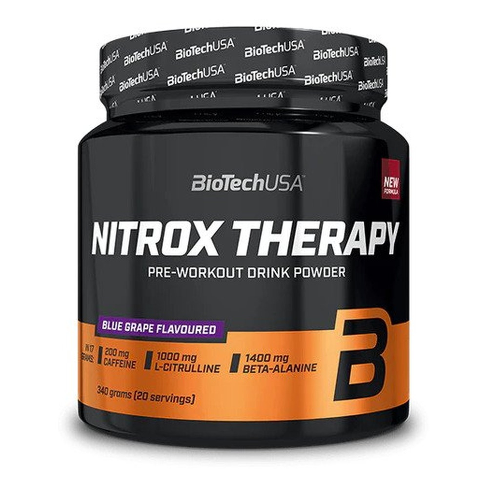 BioTechUSA Nitrox Therapy Przedtreningówka w proszku, Niebieskie Winogrono 340g