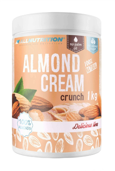 Allnutrition Almond Cream Crunch Natural Almond Butter for Athletes 1000g