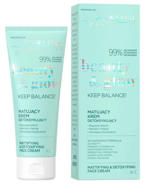 Eveline Beauty & Glow Keep Balance! Mattifying and Detoxifying Cream for Oily and Combination Skin 75ml