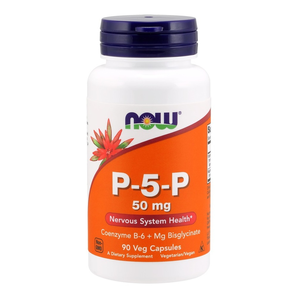 NOW Foods P-5-P 50 mg  Aktywna Forma Witaminy B6 90 Kapsułek