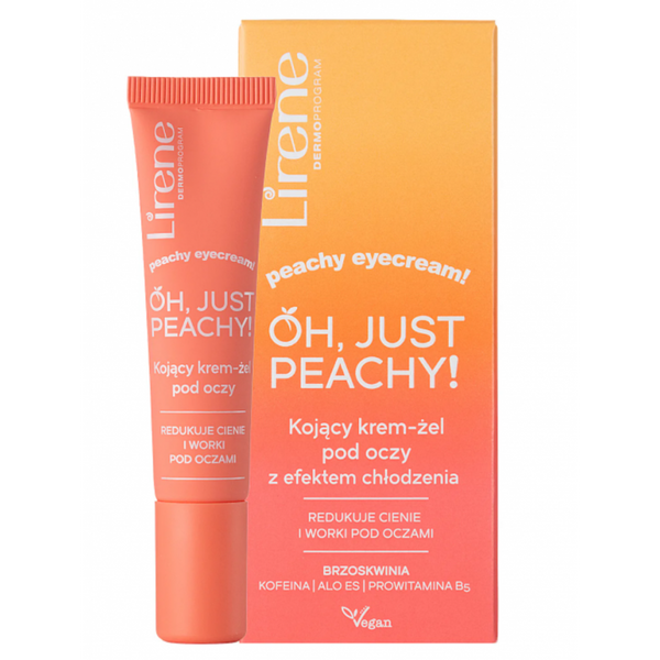 Lirene Oh Just Peachy Kojący Krem-Żel pod Oczy z Efektem Chłodzenia 15ml