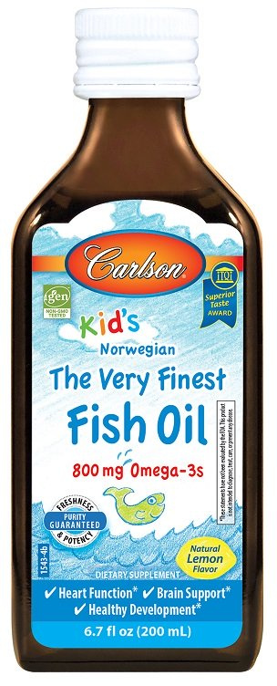 Carlson Labs Kid's The Very Finest Fish Oil Lemon For Healthy Development and Brain Function 200ml