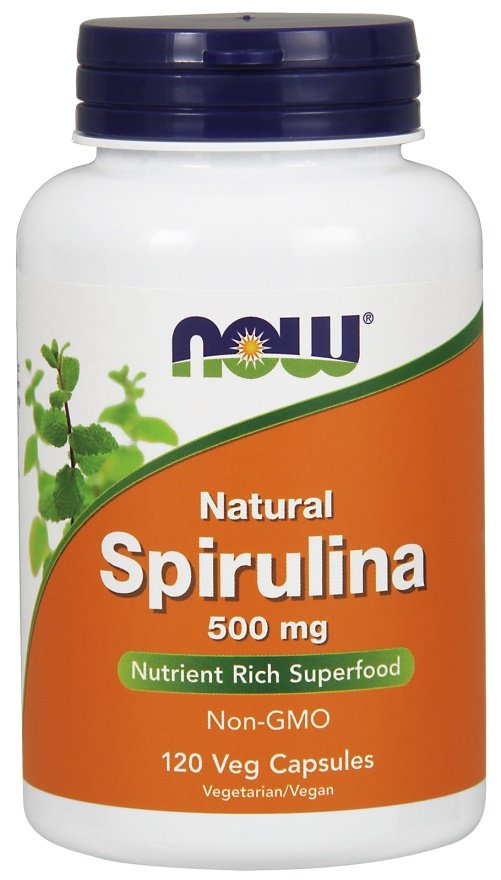 Now Foods Spirulina Natural 500mg Supports Circulatory System Immune System & Detoxification 120 Vcapsules