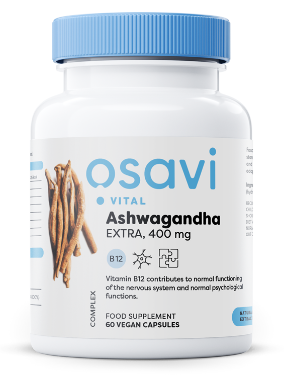 Osavi Ashwagandha Extra 400mg 60 kapsułek wegańskich na wsparcie w stresie