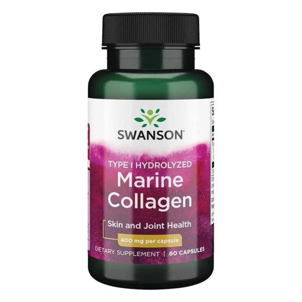 Swanson Type I Hydrolyzed Marine Collagen Hydrolizowany Kolagen 60 Kapsułek