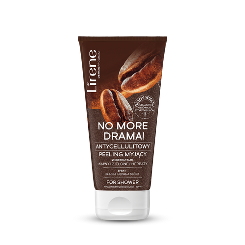 Lirene No More Drama! Antycellulitowy Peeling Cukrowy z Ekstraktami z Kawy i Zelonej Herbaty 175g
