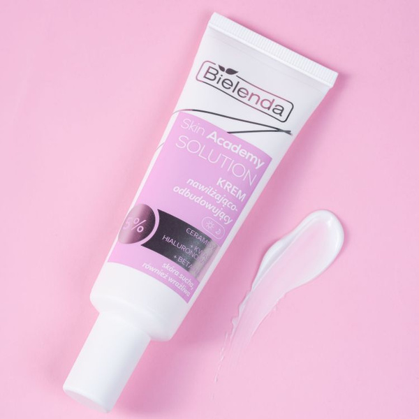 Bielenda Skin Academy Solutions Nawilżająco - Odbudowujący Krem 5% Ceramidy z Kwas Hialuronowy i Betaina dla Skóry Suchej i Wrażliwej na Dzień i na Noc 50ml