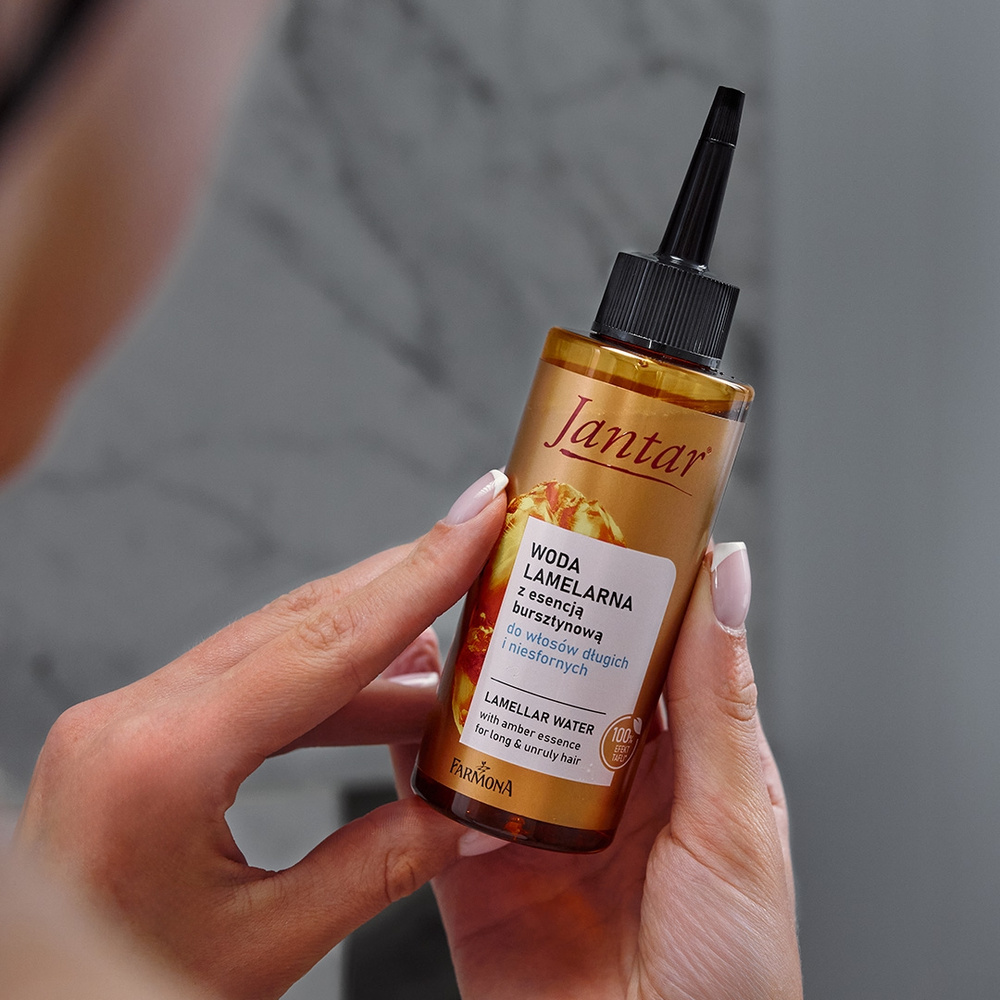 Jantar Woda Lamelarna z Esencją Bursztynową dla Włosów Długich i Niesfornych 150ml