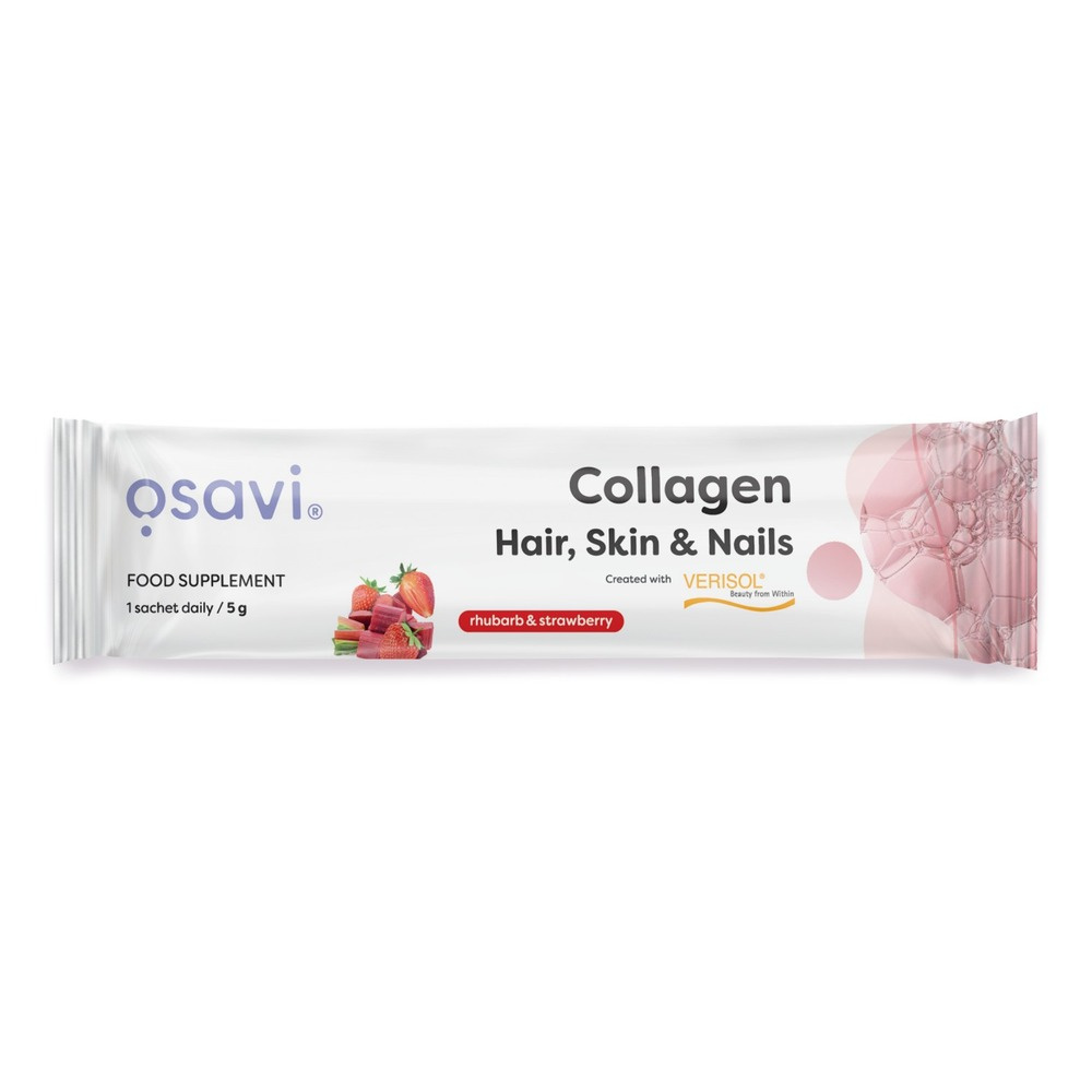 Osavi Collagen Peptides Hair Skin & Nails Rhubarb Strawberry 5g