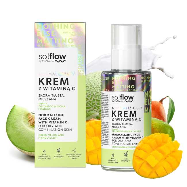 So!Flow Normalizing Cream with Vitamin C for Oily and Combination Skin Needing Brightening 50ml