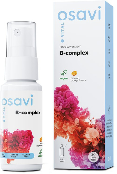 Osavi Witamina B-Complex w Sprayu, Pomarańcza na Energię i Układ Nerwowy 25ml