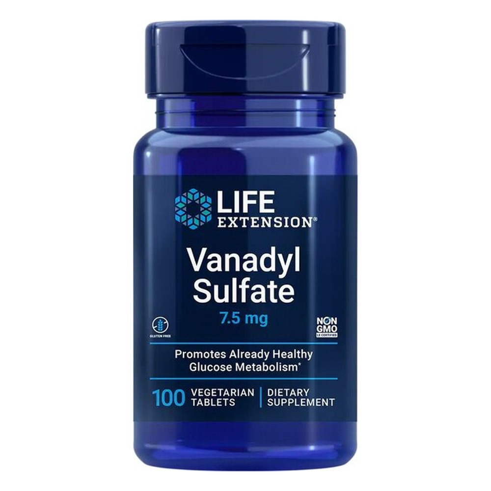 Vanadyl Sulfate, 7.5mg - 100 vegetarian tabs