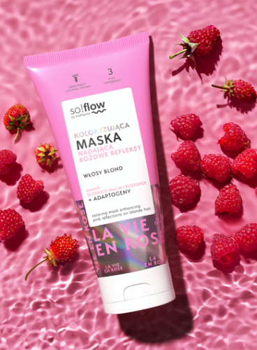 So!Flow Maska Koloryzująca Różowe Refleksy do Włosów Blond 200ml Best Before 15.10.26