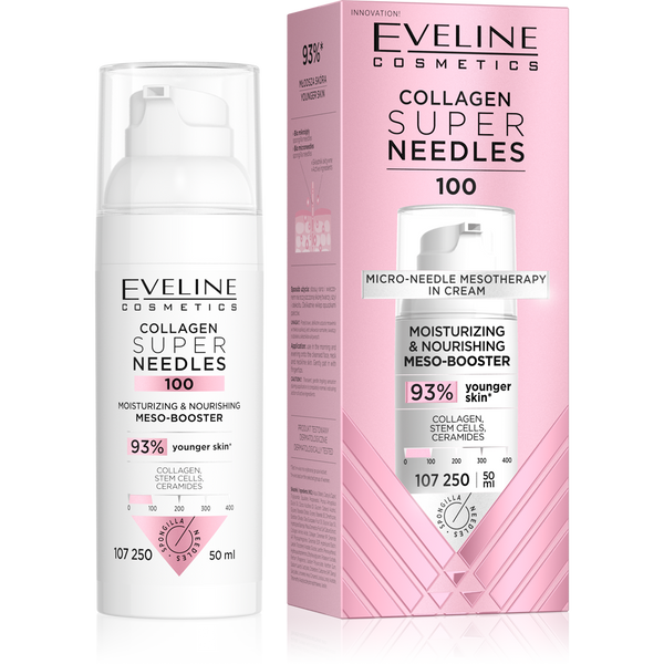 Eveline Super Needles Collagen 100 Moisturizing and Nourishing Meso-Booster for Day and Night 50ml
