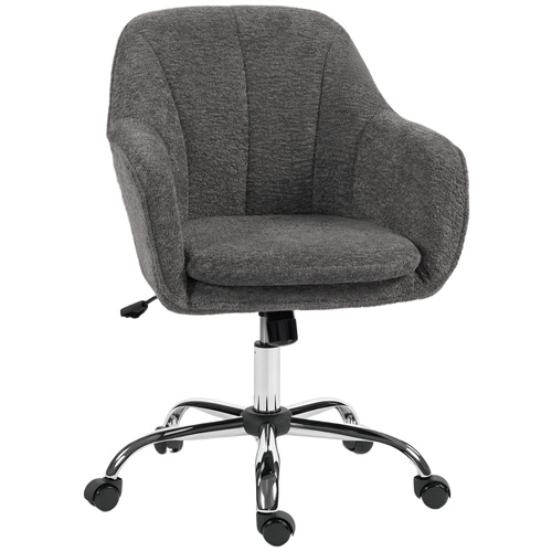HOMCOM Snow Flannel Office Chair - Grey