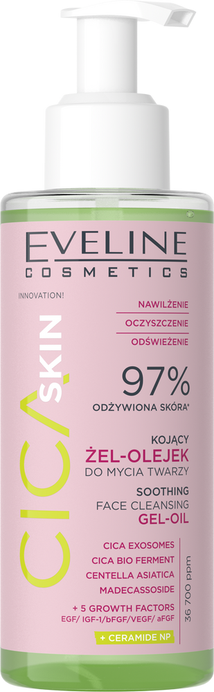 Eveline Cica Skin Kojący Żel-Olejek do Mycia Twarzy 145ml