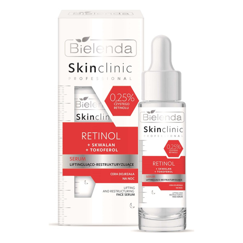 Bielenda Skin Clinic Professional Serum Liftingująco-Restrukturyzujące z Retinolem na Noc dla Skóry Dojrzałej 30ml