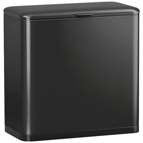 HOMCOM 8L Hanging Kitchen Bin, Rubbish bin with Lid and Removable Inner Bucket for Kitchen Cabinet Door, Under Sink, Office