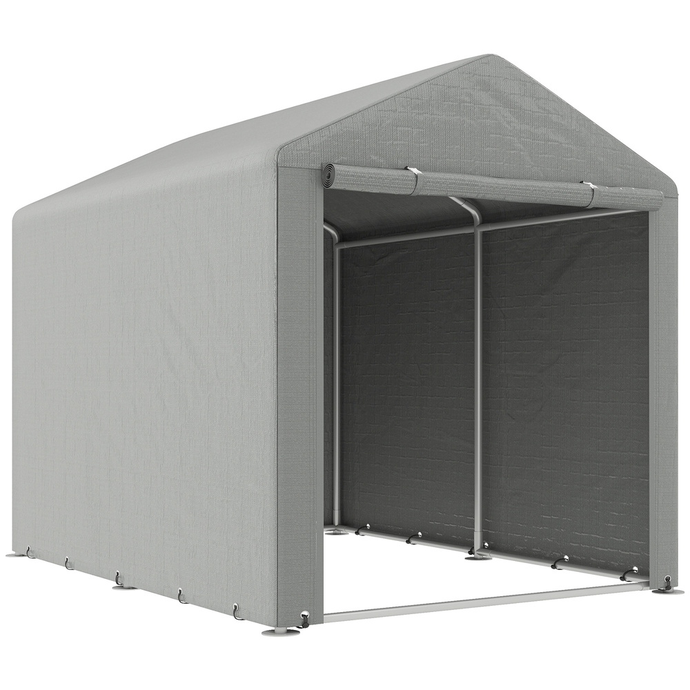 Outsunny 2.2 x 1.6 m Outdoor Storage Tent, with Accessories - Light Grey