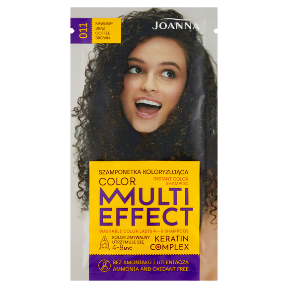 Joanna Multi Effect Szamponetka Koloryzująca 011 Kawowy Brąz 35 g