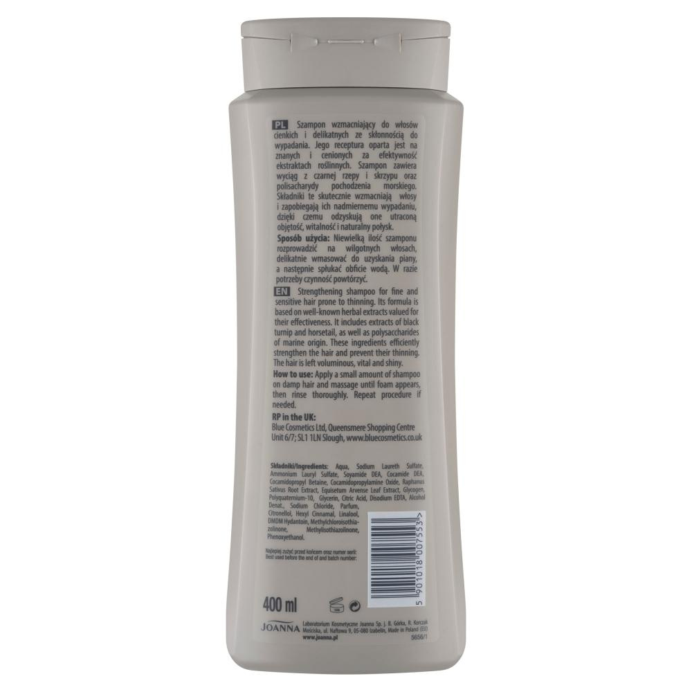 Joanna Black Radish Strengthening Shampoo for Thin and Delicate Hair Prone to Hair Loss 400ml