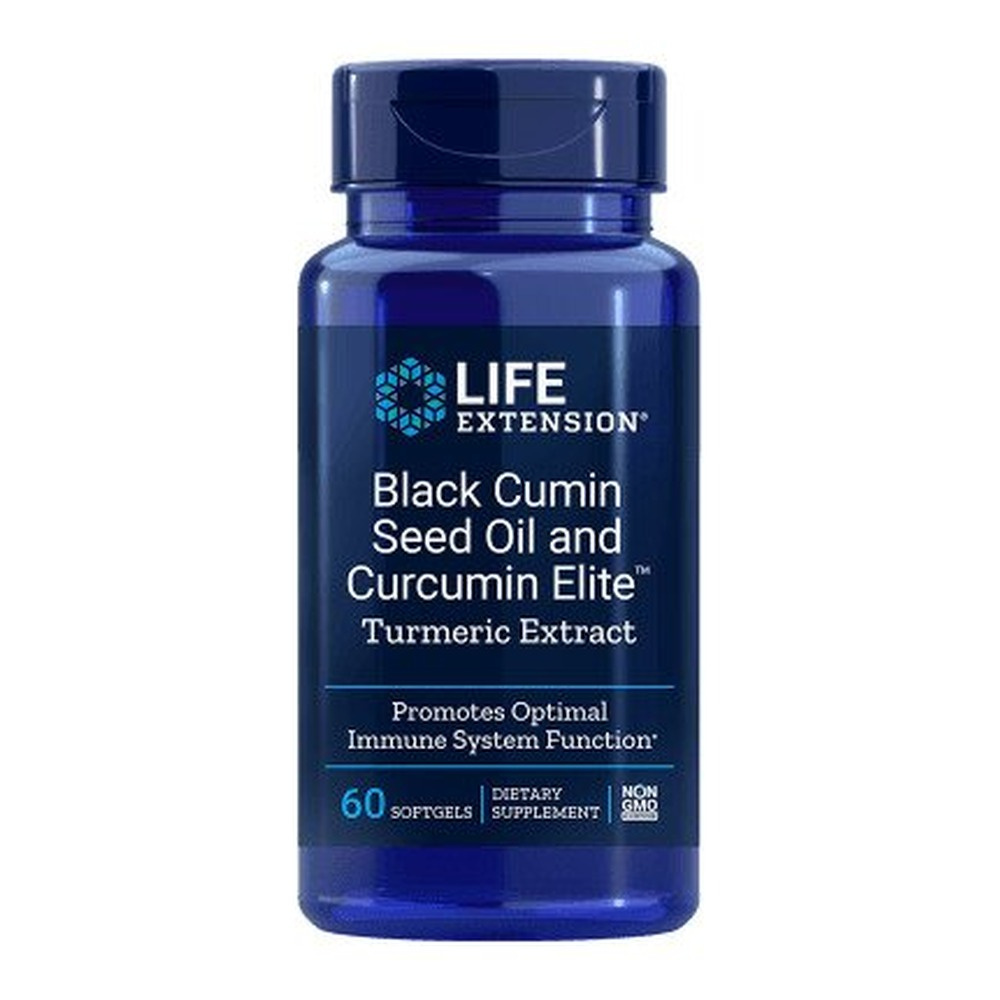 Life Extension Black Cumin Seed Oil and Curcumin Elite Turmeric Extract For Immune and Inflammatory Response Support 60 Softgels