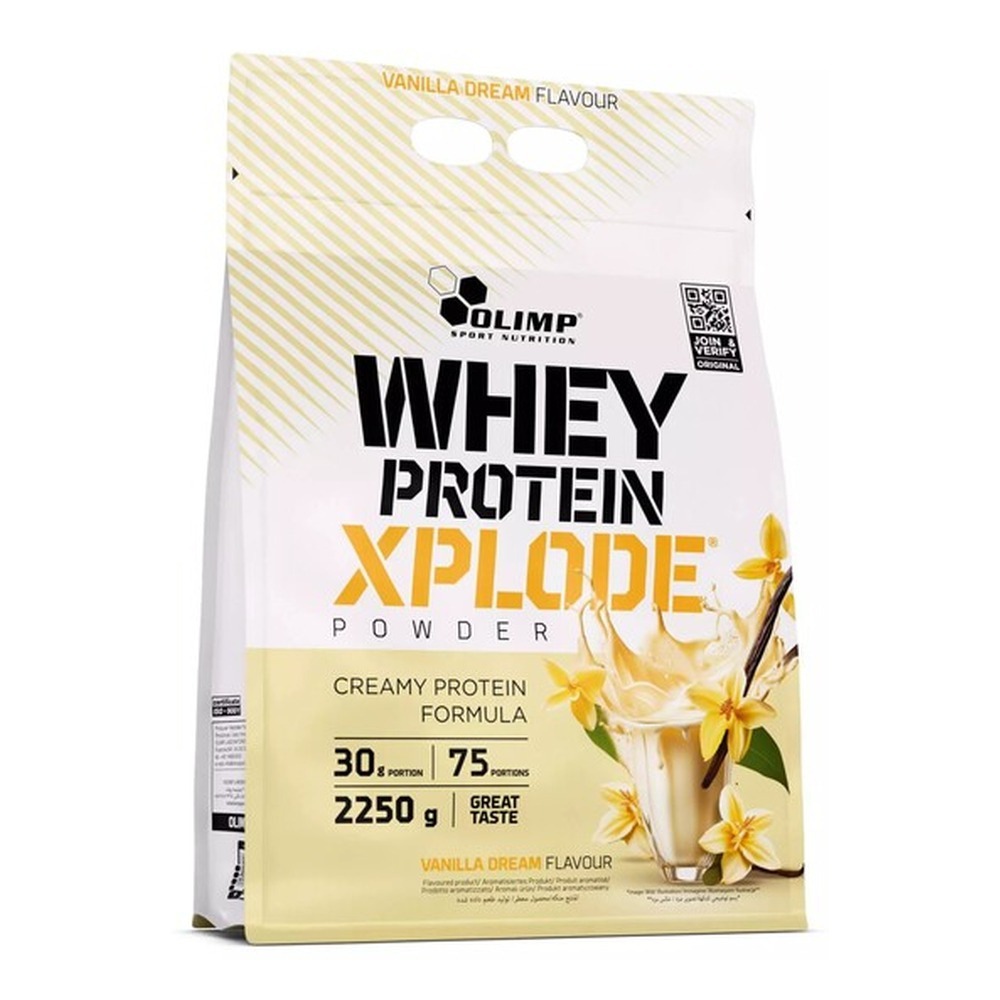Olimp Nutrition Whey Protein Xplode Vanilla Dream a Protein Supplement for Muscle Mass Growth 2250g