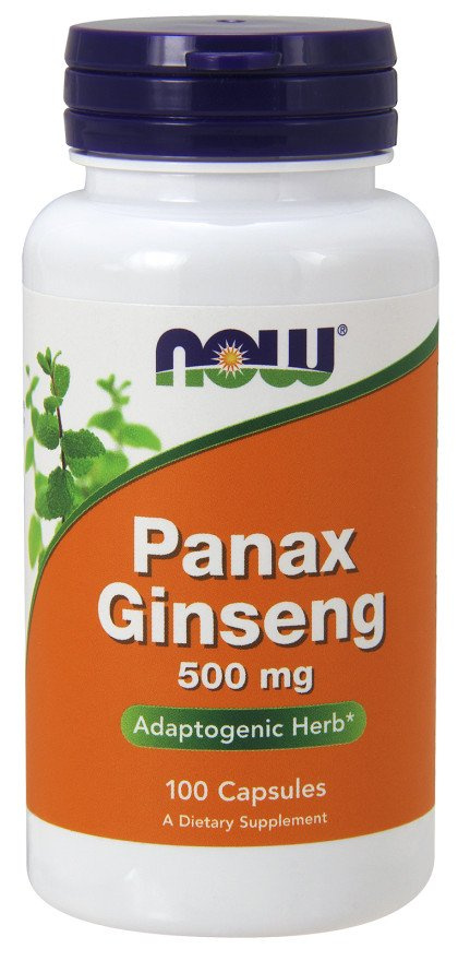 Now Foods Panax Ginseng 500mg Żeń-Szeń Koreański Wzmacnia Organizm 100 Kapsułek