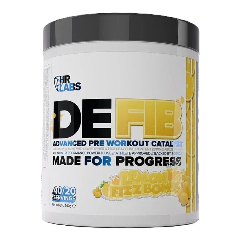 HR Labs Defib Advanced Pre Workout Catalyst Przedtreningówka, Lemon Fizz Bombs 440g