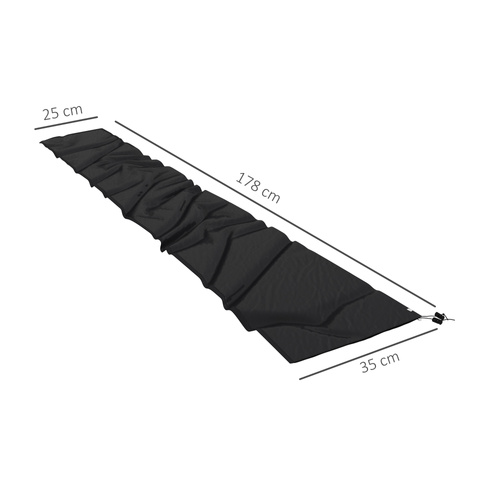 Outsunny Parasol Cover, Cantilever Umbrella Cover for 2-3.5 m Parasols, 420D Oxford Fabric Banana Umbrella Protector with Zipper for Outdoor Garden, Patio, Black