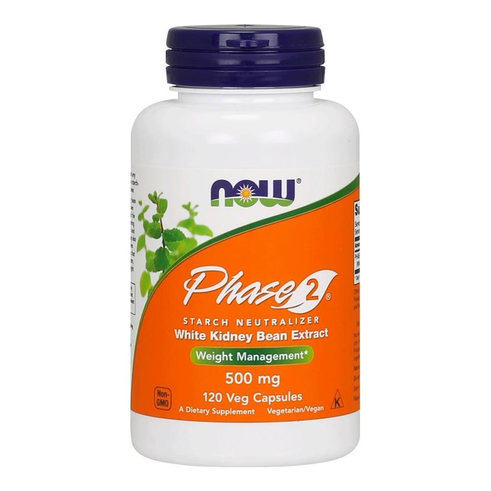 NOW Foods Phase 2 Ekstrakt z Białej Fasoli 500mg na Kontrolę Wagi 120 Kapsułek