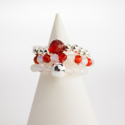 Nymph Spirit Gemstone Ring Set - Blood Moon