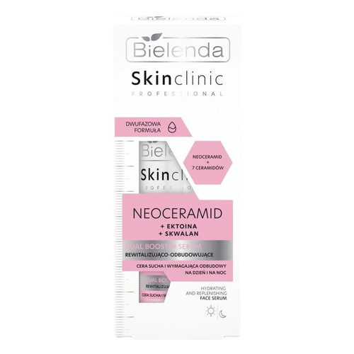 Bielenda Skin Clinic Professional Neoceramide Dual Booster Nawilżająco – Odbudowujące Serum dla Skóry Suchej i Odwodnionej na Dzień i na Noc 45ml
