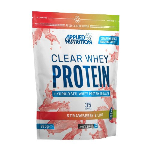Applied Nutrition Clear Whey Protein Izolat Białka Serwatkowego Truskawka i Limonka Na Wzrost i Utrzymanie Mięśni 875g