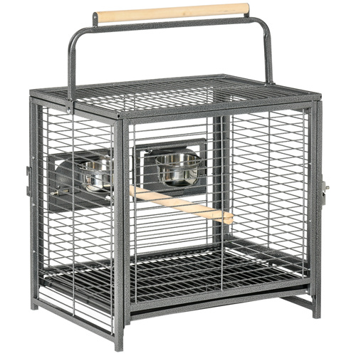 PawHut Parrot Cage, Travel Carry Pet Bird Cage, with Metal Handle
