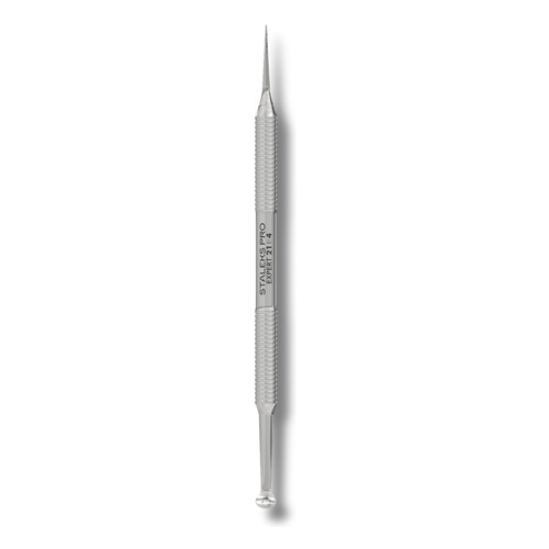 Staleks Pro Podwójne Narzędzie Kosmetyczne EXPERT 21 TYP 4 Łyżka Uno z Większym Otworem i Prosta Igła Vidal 143mm 1 Sztuka