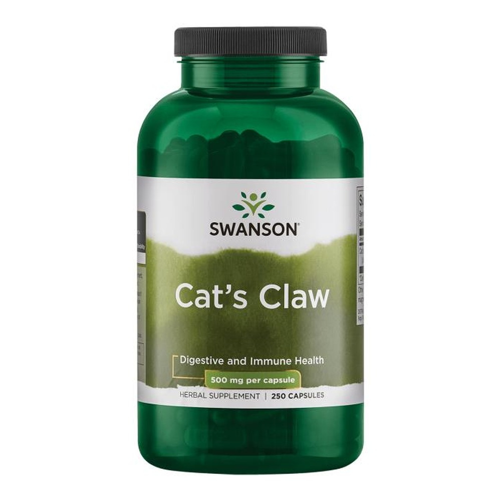 Swanson Cat's Claw 500mg Koci Pazur Wspomaga Układ Immunologiczny 250 Kapsułek