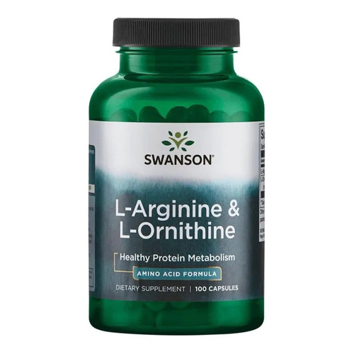 Swanson L-Arginine & L-Ornithine 100 Kapsułek