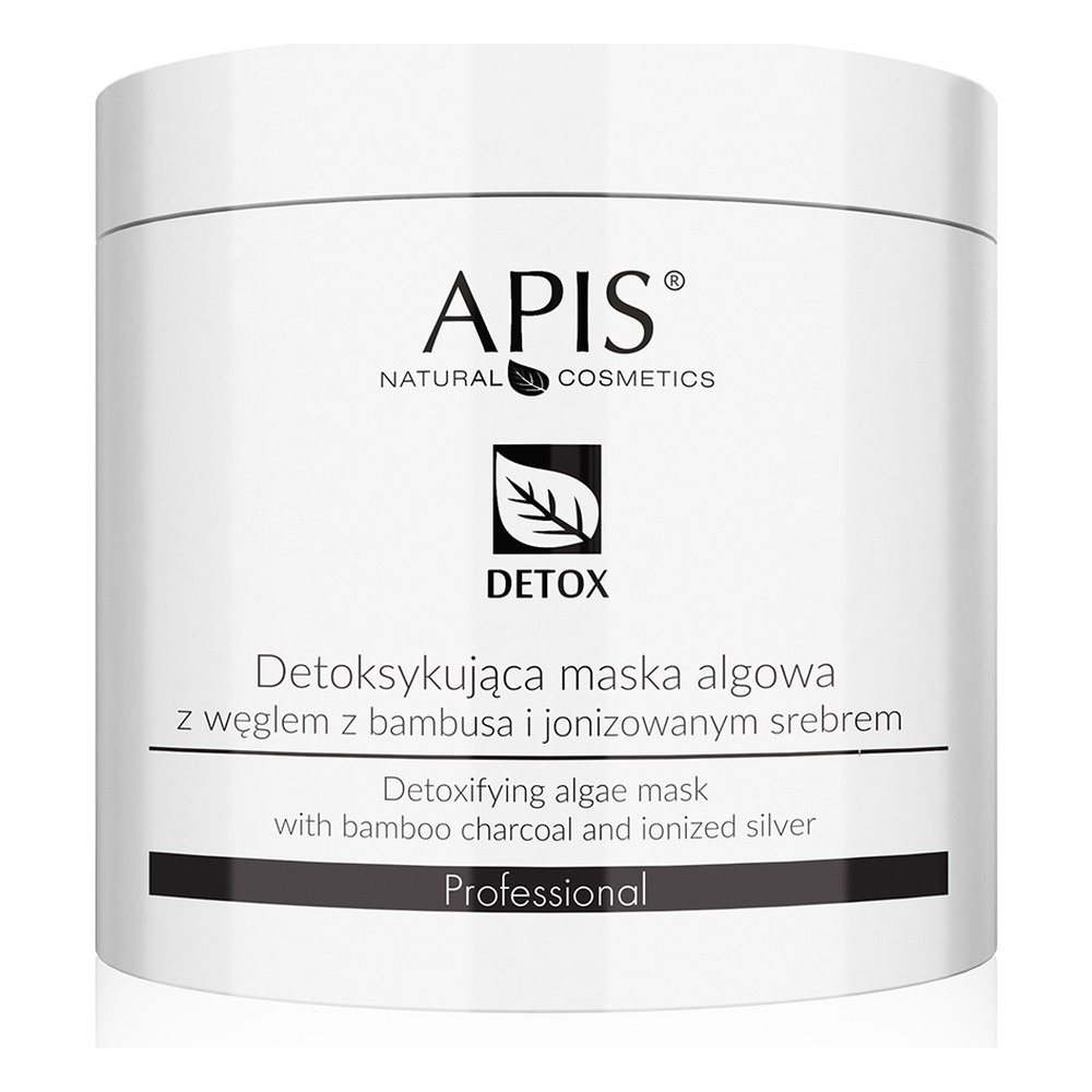 Apis Professional Detoksykująca Maska Algowa z Węglem z Bambusa i Jonizowanym Srebrem dla Cery Tłustej i Mieszanej 200g