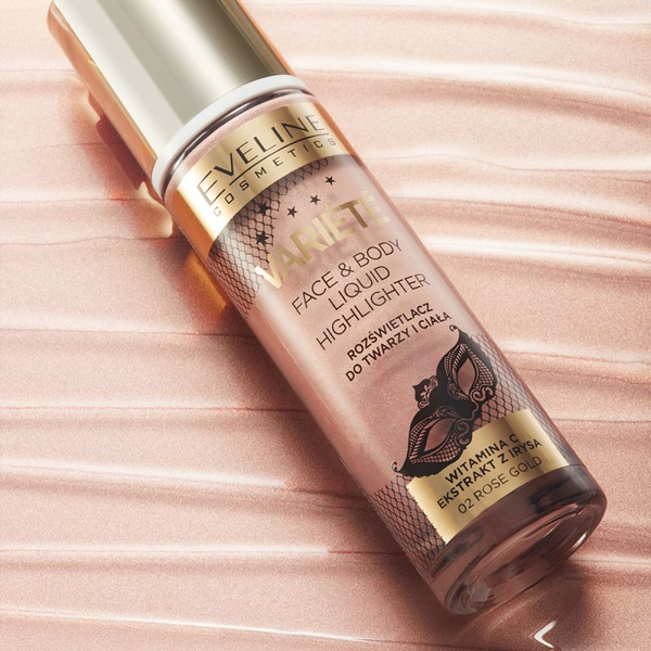 Eveline Variete Liquid Face and Body Highlighter No. 01 Champagne Gold 30ml