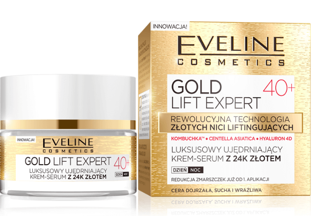 Eveline Gold Lift Expert Luxurious Firming Cream-Serum with 24k Gold 40+ for Day and Night 50ml