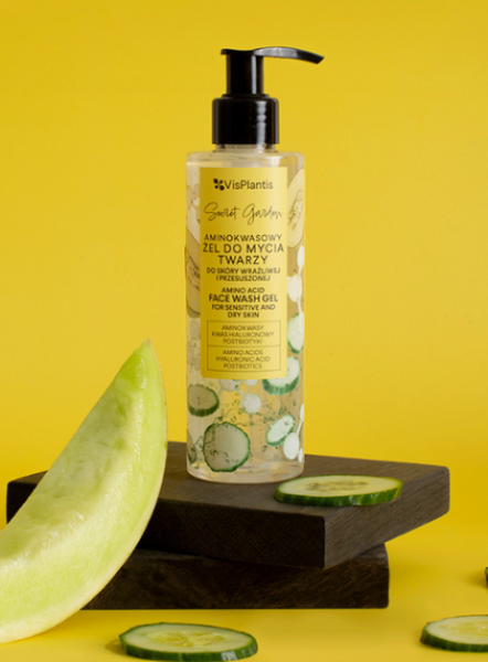 Vis Plantis Secret Garden Aminokwasowy Żel do Mycia Twarzy dla Skóry Wrażliwej i Przesuszonej 200ml