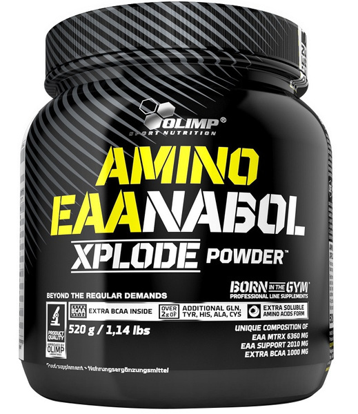 Olimp Nutrition Amino EAA Xplode Aminokwasy Egzogenne w Proszku dla Sportowców o smaku Mrożonej Herbaty Brzoskwiniowej 520g