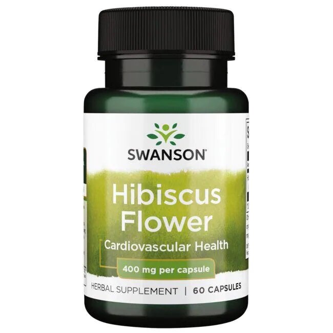 Swanson Hibiscus Flower 400mg Kwiat Hibiskusa na Wsparcie Układu Krążenia 60 Kapsułek