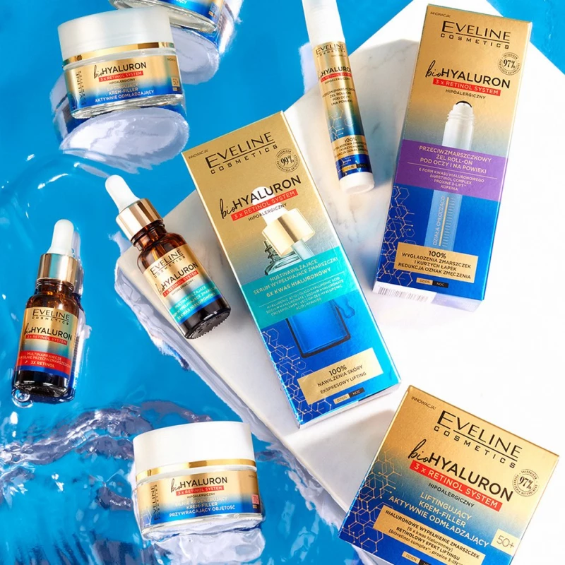Eveline BioHyaluron 3x Retinol System Lifting Actively Rejuvenating Day and Night Cream Filler 50+ 50ml